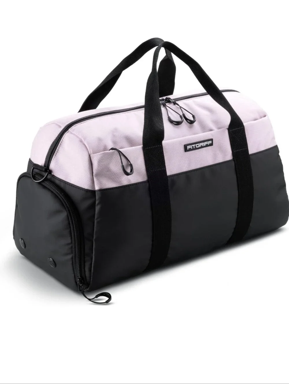 Unisex FITGRIFF Canvas Two-Tone Carry GYM Bag in Cream and Black